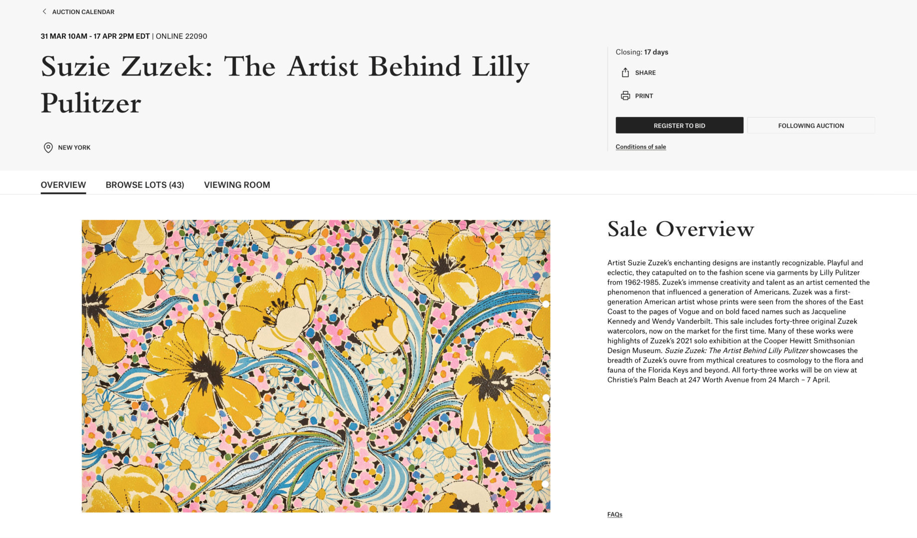 A screen shot of an article on the artist behind lilly.