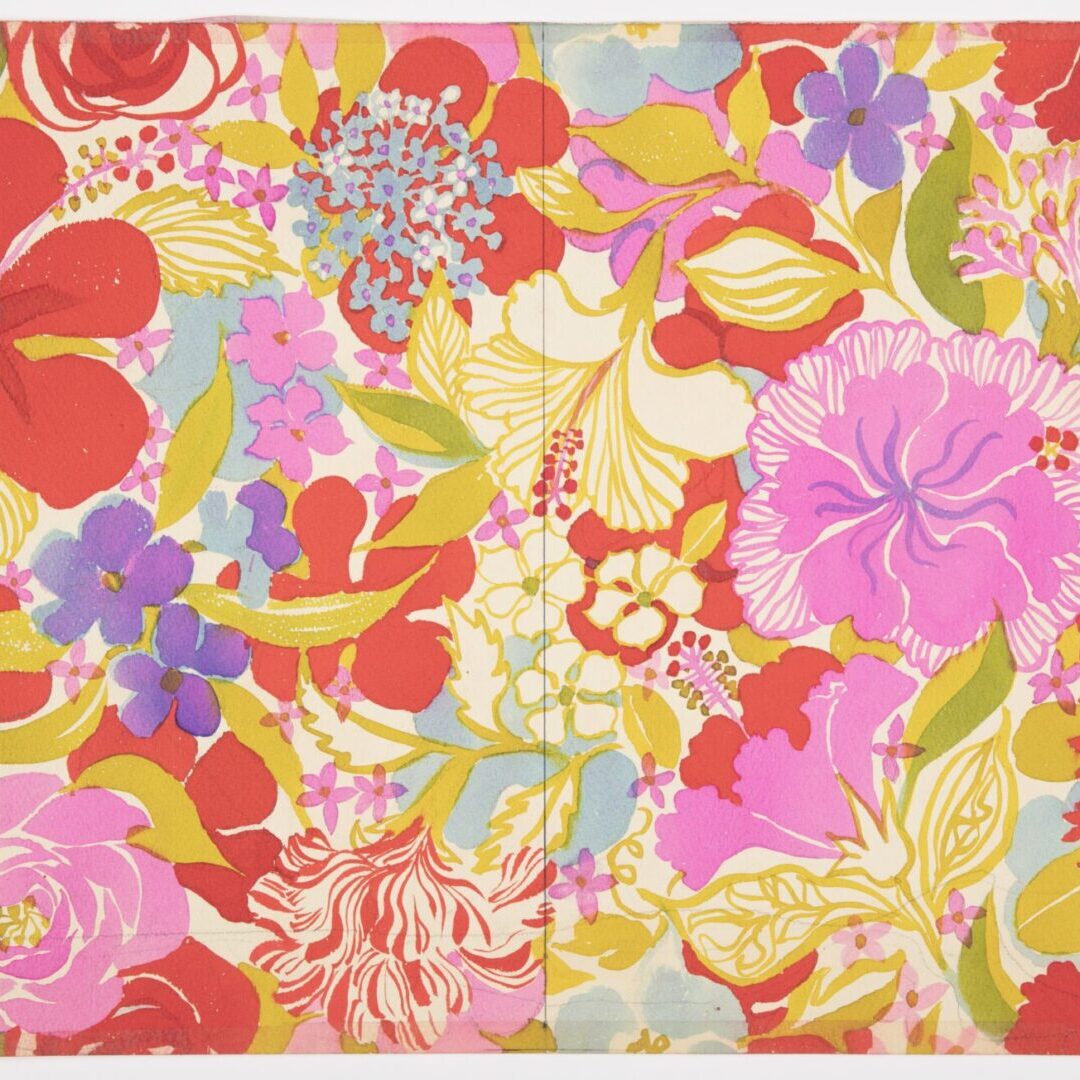 A colorful floral pattern is shown in this image.